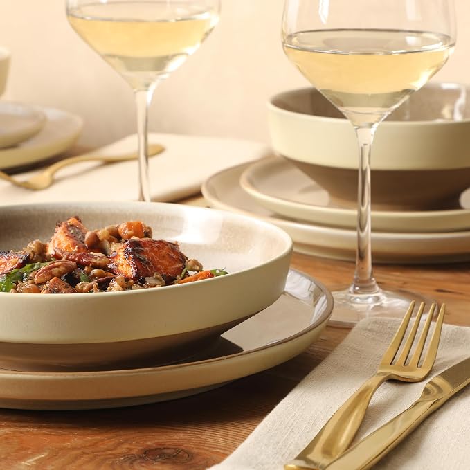 Gibson Elite Octavia Place 16 Piece Stoneware Dinnerware Set, Service - Image 5