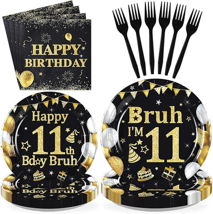 96 Pcs Bruh 11th Birthday Party Decorations by Greencian