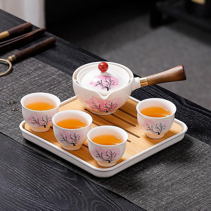 Japanese Tea Set Chinese Gongfu Tea Set, Portable Teapot Set - Image 8