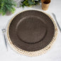 Efavormart 12-Pack Acrylic Charger Plates 13" Round Natural Brown by efavormart