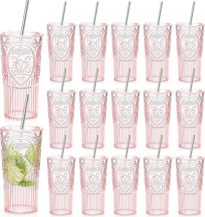 16 Set 20oz Vintage Plastic Tumbler by Unknown