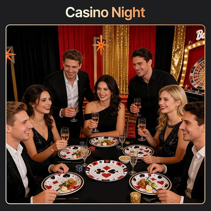 100 Pcs Disposable Casino Tableware Set - Image 3