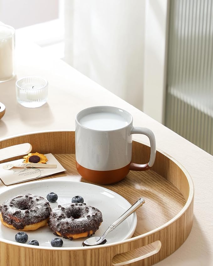 MALACASA Ceramic Coffee Mugs Set of 4, 11oz Coffee Cups, Modern Farmhouse Mugs - Image 9