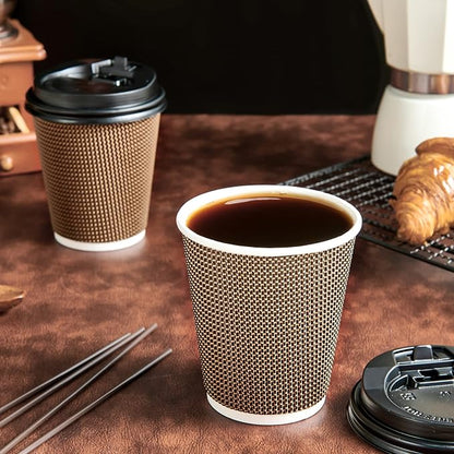 LITOPAK 80 Pack 10 oz Disposabel Paper Cups, Coffee Cups - Image 4