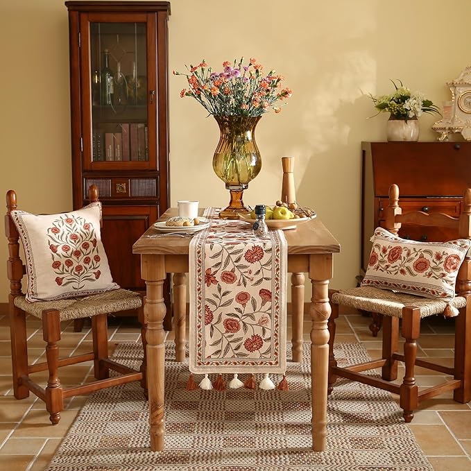 Designer French Linen Extra Long Table Runner, Kitchen Decor, Dining Table - Image 3
