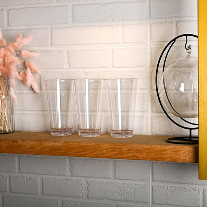 Clear Plastic Reusable Drinking Glasses set 6, 18oz Iced Tea Cups | BPA Free - Image 6