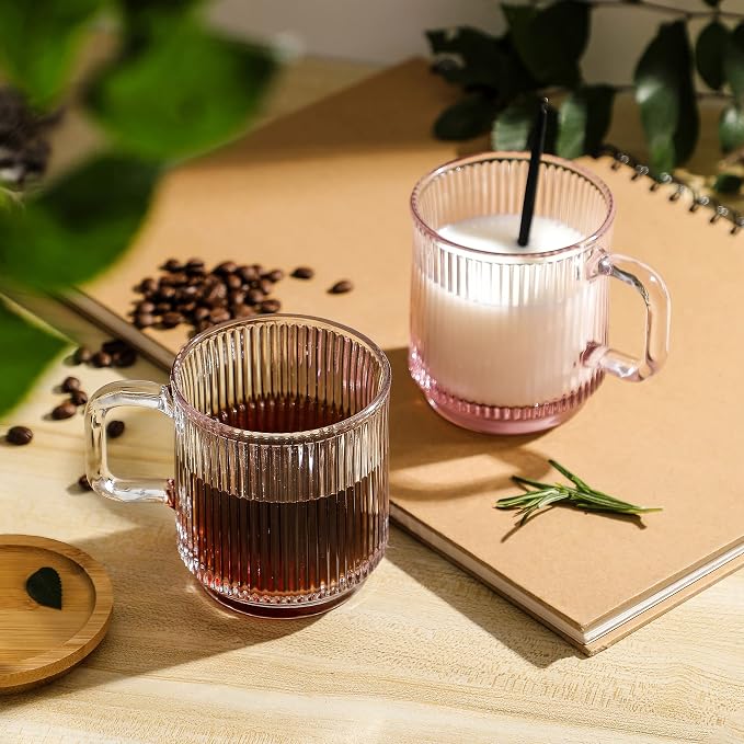 Lysenn Clear Glass Mug with Lid, Premium Glass Coffee Mug, 12 oz Tea Cup | - Image 5