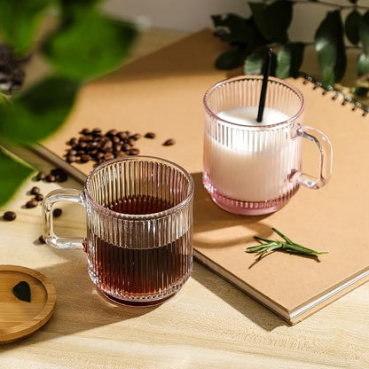 Lysenn Clear Glass Mug with Lid, Premium Glass Coffee Mug, 12 oz Tea Cup | - Image 5