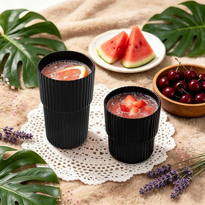 12 Pack Plastic Wine Glasses, 16 Oz Highball Glasses & 12 Oz Cocktail Glasses - Image 5
