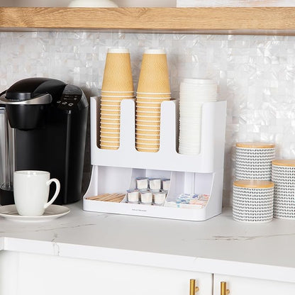 Mind Reader 6 Compartment Upright Breakroom Coffee Condiment and Cup Storage - Image 2