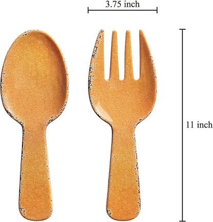 UPware Crackle Melamine Salad Servers, Serving Utensil Set, Includes Serving - Image 2