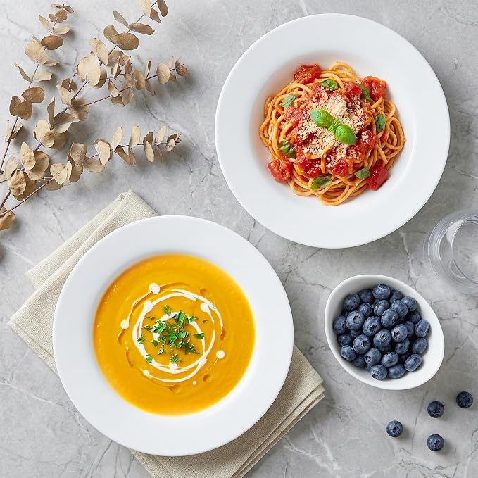 Soup and Pasta Bowls Set of 4, Microwave & Dishwasher Safe - Image 2