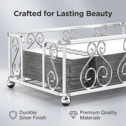 Guest Towel Holder Tray for Bathroom Countertop, Powder Room & Vanity Use - Image 6
