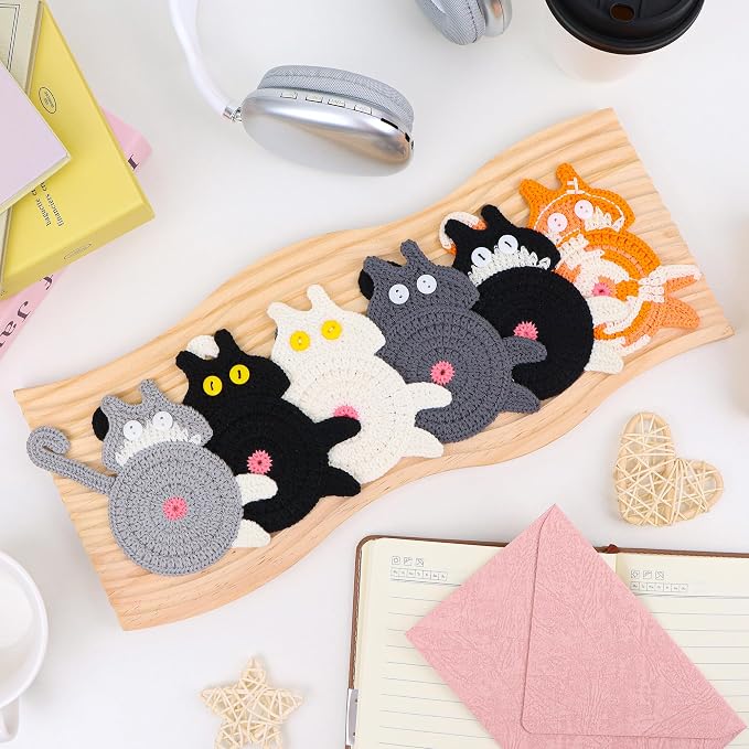 Cat Coasters, Gift for Her, Funny Gifts, Coasters for Drinks - Image 6