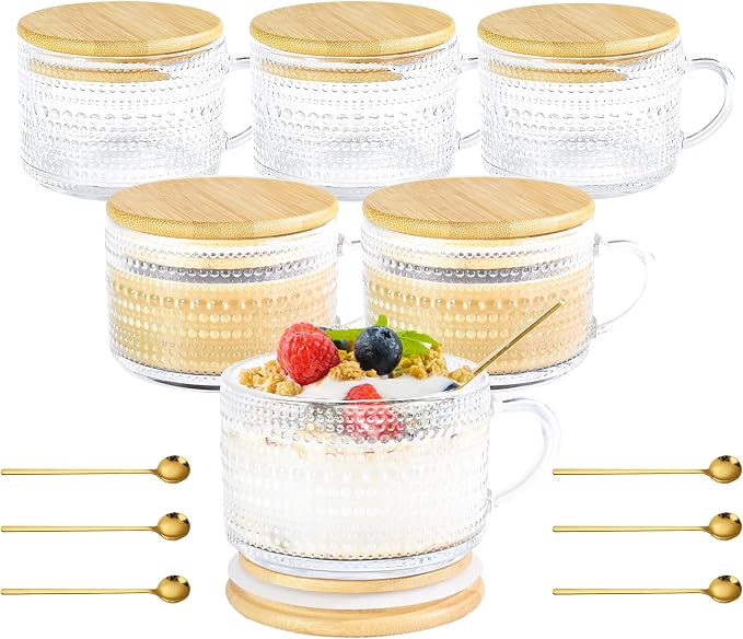 14oz Vintage Glass Coffee Mugs by ICESIP