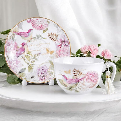 STP GOODS Bone China Tea/Coffee Cup and Saucer in Gift Box Fine Set of One - Image 9