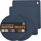Silicone Trivet Mats 4 Heat Resistant Pot Holders Multipurpose Non-Slip Hot Pads by Unknown