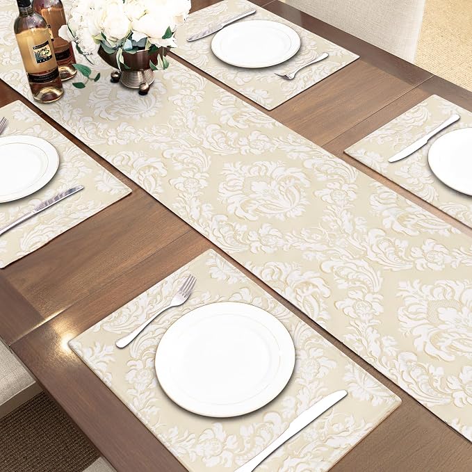 Loom and Mill Elegant Jacquard Table Runner 72 inches Long, 13x72 inch - Image 3