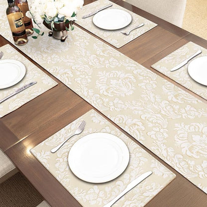 Loom and Mill Elegant Jacquard Table Runner 72 inches Long, 13x72 inch - Image 3