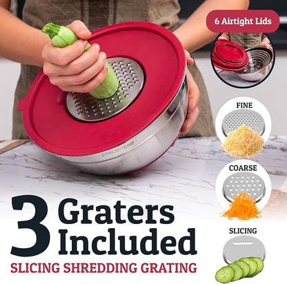 6pc Stainless Steel Mixing Bowls - Image 3