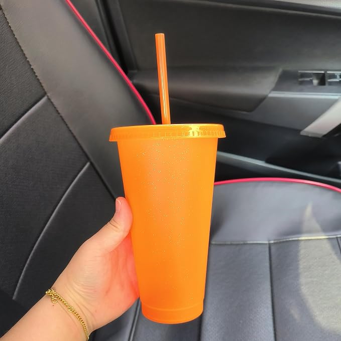 Suertestarry Tumbler with Straw and Lid, Water Bottle Iced Coffee Travel Mug Cup - Image 3