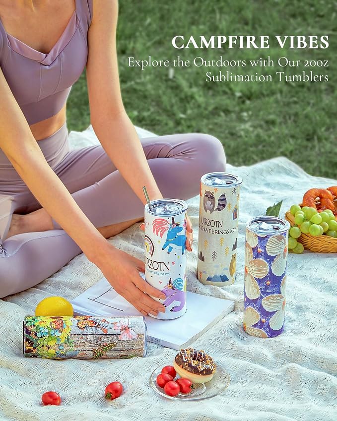 25 Pack 20oz Sublimation Tumbler Blanks Skinny Straight in Bulk | Stainless - Image 5