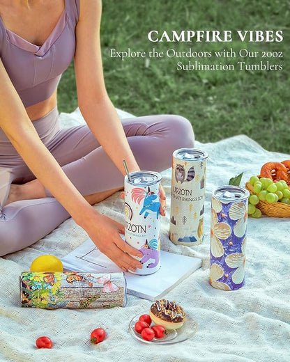 25 Pack 20oz Sublimation Tumbler Blanks Skinny Straight in Bulk | Stainless - Image 5
