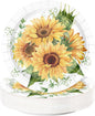 WRAPAHOLIC 25Pcs Sunflower Paper Plates by WRAPAHOLIC