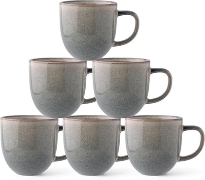 AmorArc 12oz Coffee Mugs, Ceramic Coffee Mugs set of 6 by AmorArc