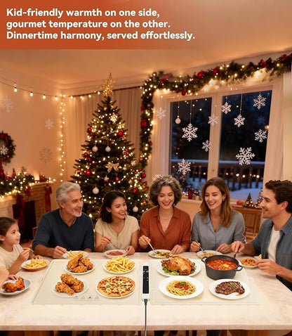 Warming Mat for Food Extra Large: 48"X16" Adjustable Silicone Food Warming Mat Heating Pad Food Warming Pad for Kitchen Counter Warming Trays for Buffets Party Hot Plates for Countertop Gifts Family
