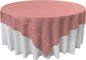 LA Linen Polyester Poplin Washable Square Tablecloth, Stain and Wrinkle Resistant Table Cover 72x72, Fabric Table Cloth for Dinning, Kitchen, Party, Holiday 72 by 72-Inch, Dusty Rose
