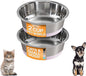 Neater Pet Brands Stainless Steel Dog Bowls with Non-Slip Rubber Bottom – 2 Cup (16 oz), Pink - Set of 2 Heavy Duty Metal Dog Bowls, Dishwasher Safe, Food or Water Bowl, Ideal for Small Dogs & Cats
