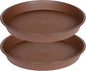 2 Pack of 10 inch Plant Saucer Gray, Heavy Duty Plastic Plant Saucer 10 inch by Bleuhome
