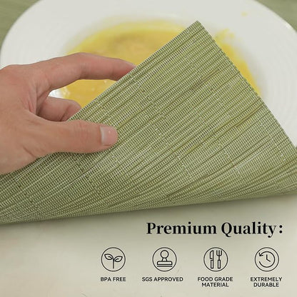 Leetaltree Pea Green Placemats Set of 8 - Image 2
