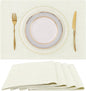 homing Cotton Linen Placemats Set of 4, Cloth Washable Farmhouse Dining Table Mats for Indoors & Outdoors, Easy to Clean, Cream, 13 x 19 Inch
