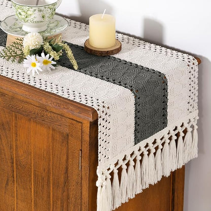 Boho Table Runner Summer Farmhouse Rustic Dining Dresser Scarf Home Decor | by Socomi