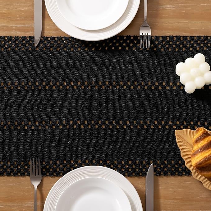 Boho Table Runner Summer Farmhouse Rustic Dining Dresser Scarf Home Decor | - Image 5