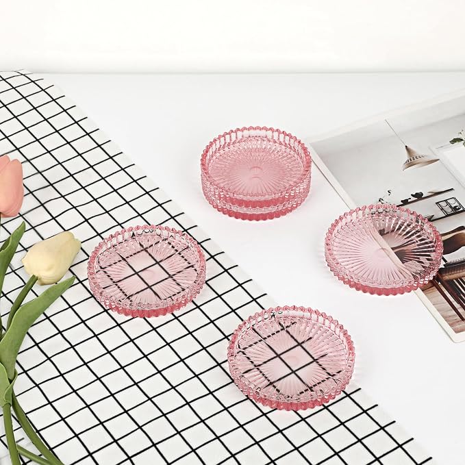 Modern Clear Glass Coaster Set of 8- Coffee Table Coasters, Crystal Coaster - Image 9