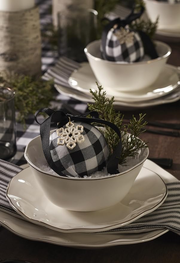 Lenox Blue Bay White Porcelain 24-Piece Dinnerware Set - Image 4