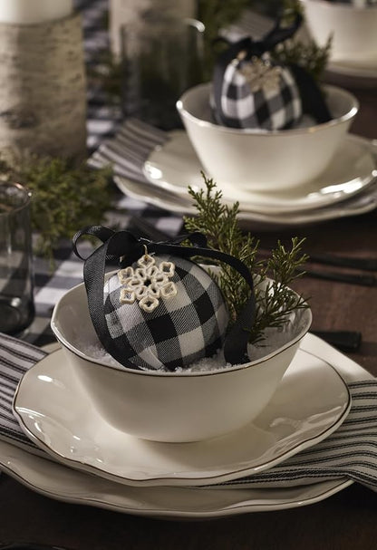 Lenox Blue Bay White Porcelain 24-Piece Dinnerware Set - Image 4