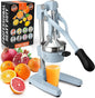 Zulay Kitchen Cast Iron Juicer - Easy-to-Clean Heavy-Duty Manual Juicer, Professional Citrus Juicer - Stainless Steel Lemon Squeezer - Manual Citrus Press & Orange Squeezer - Orange Juicer