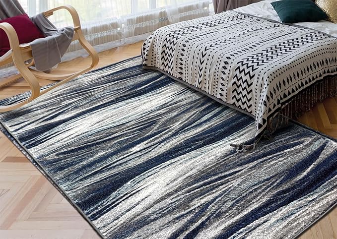 Keen Home Design Area Rugs - 10x14 Non-Shedding, Abstract Rugs for Kitchen, Living Room, Bedroom, Dining Room, Entryway - Size: 9'10" x 14', Multi