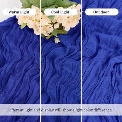 3 Pack Royal Blue Cheesecloth Table Runner, 17 x 108 Inch, Gauze Cheese Cloth - Image 6