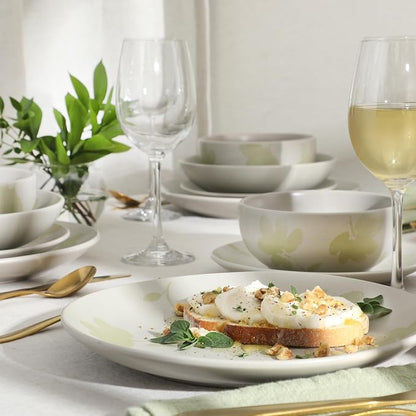 Gibson Home Admiral Hall Plates and Bowls Set, 16-Piece Floral Dinnerware Set - Image 2
