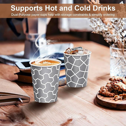 240 Count 10 oz Paper Cups, Versatile Disposable Drinking Cups | Hot and Cold - Image 3