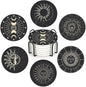 6-Pack Moon Phase Coasters Set with Holder - Absorbent Ceramic Drink Pads, Non-Slip Table Protectors for Coffee & Glasses