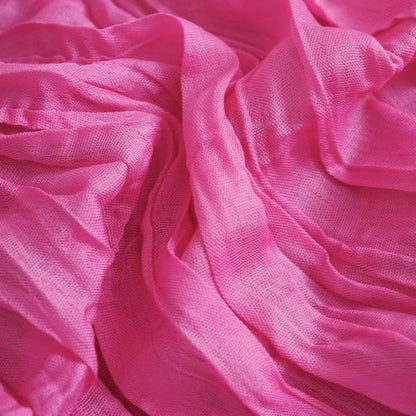 Asee'm Hot Pink Cheesecloth Table Runner Summer 10FT Fuchsia Gauze Sheer | Boho - Image 5