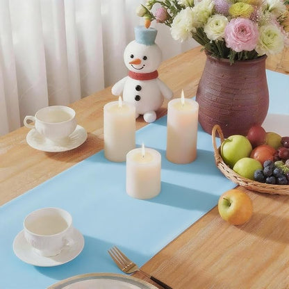 Baby Blue Table Runner, Waterproof Washable Runners 90 Inches Long | Reusable - Image 6