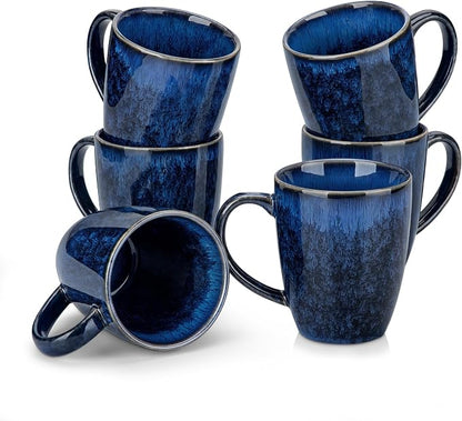 vancasso STARRY Ceramic Coffee Mug Set of 6, 12 Oz Tea Cups by vancasso