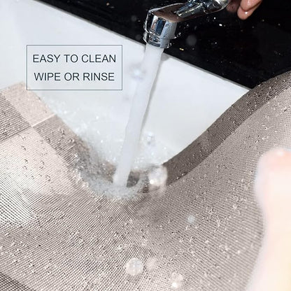 Placemats, Place Mats for Kitchen Dining Table, Heat-Resistant Anti-Skid Stain Washable PVC Table Mats, Easy to Cleaning Woven Vinyl Dinner Mats (Silver, 6 Pack)